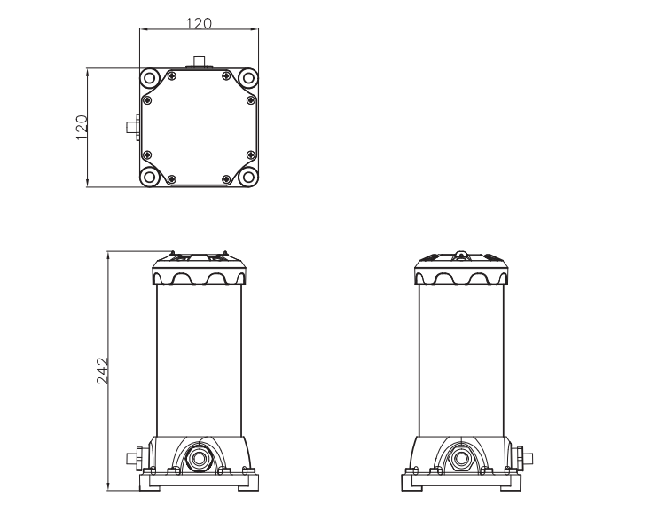航行信号灯(双层)尺寸图