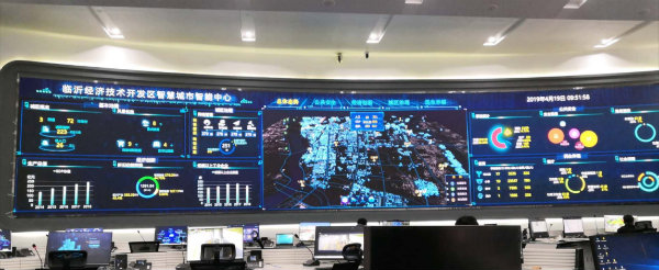 数据中心,启用,全息,LED墙,渲染,实时数据