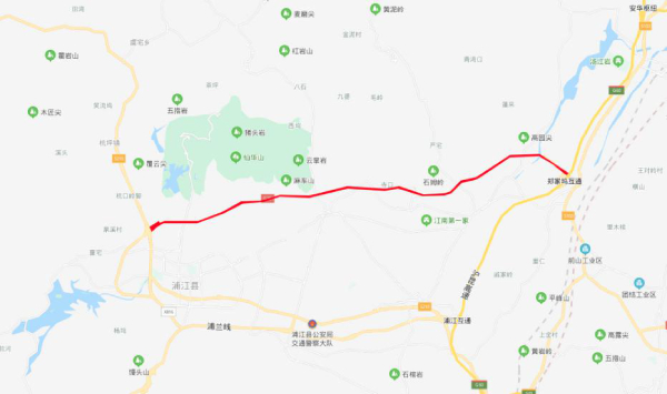 351国道浦江段道路照明