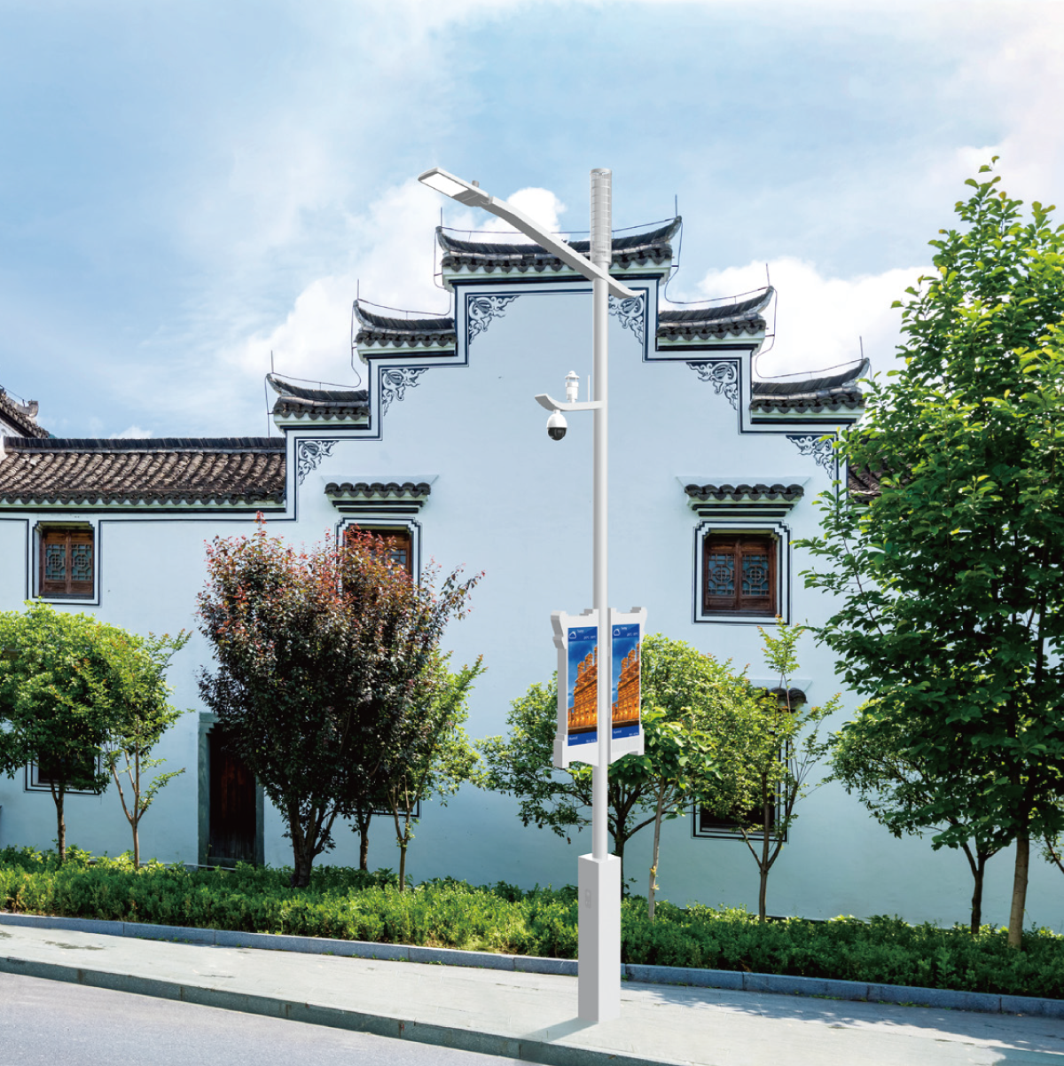 智慧路灯,智慧灯杆,智能路灯,智能灯杆,中坤,上海三思,中坤-智慧路灯