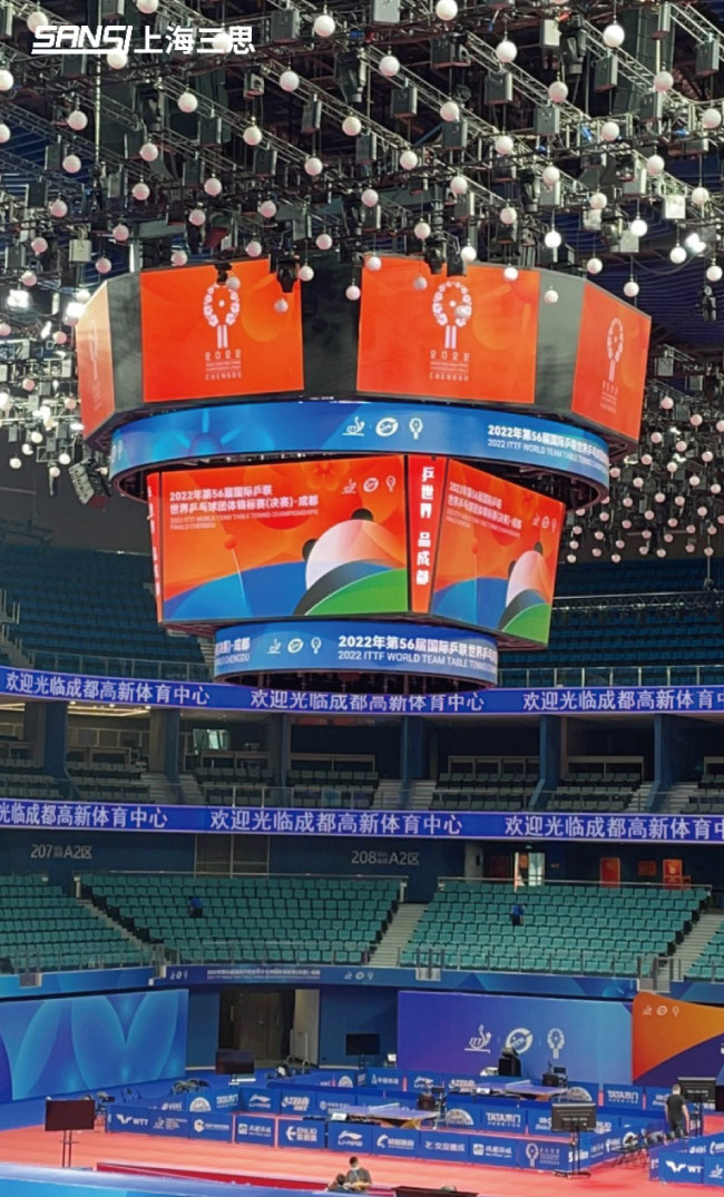 多功能体育馆LED斗型屏 多功能体育馆LED斗型屏