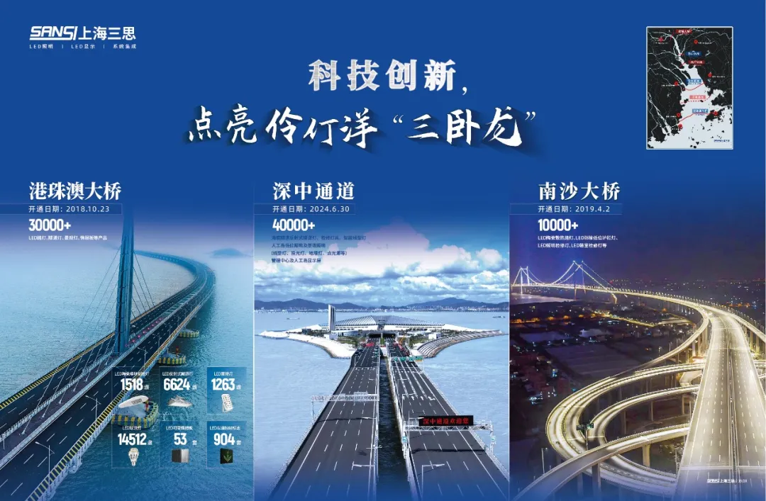 港珠澳大桥,开通六周年,三思LED产品,高效稳定运行,报告