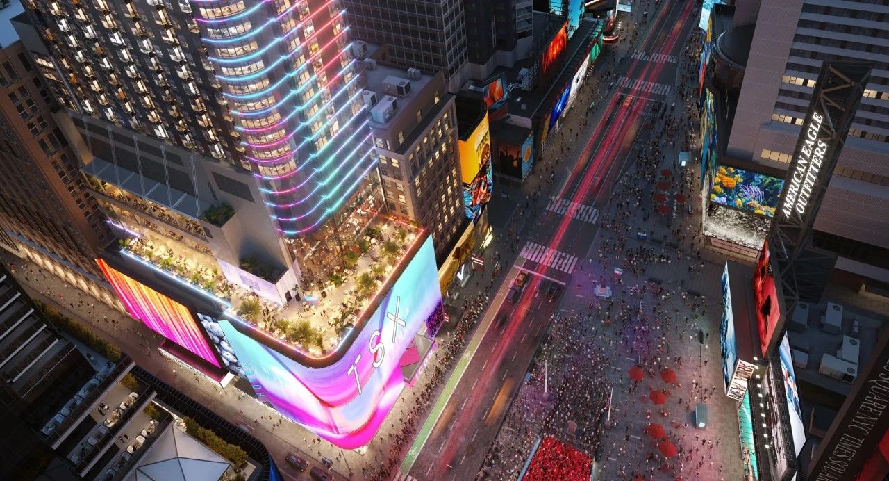 纽约TSX百老汇1800㎡巨幕,三思LED,硬核科技,打造沉浸式,娱乐新地标