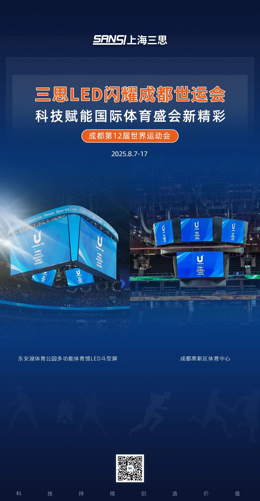 三思LED,闪耀,第12届,世界运动会,科技赋能,国际体育盛会