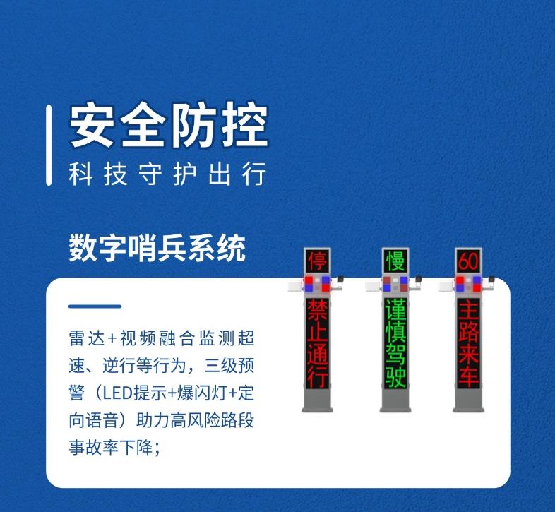 支路预警哨兵,诱导屏,超速红色警示,减速提示